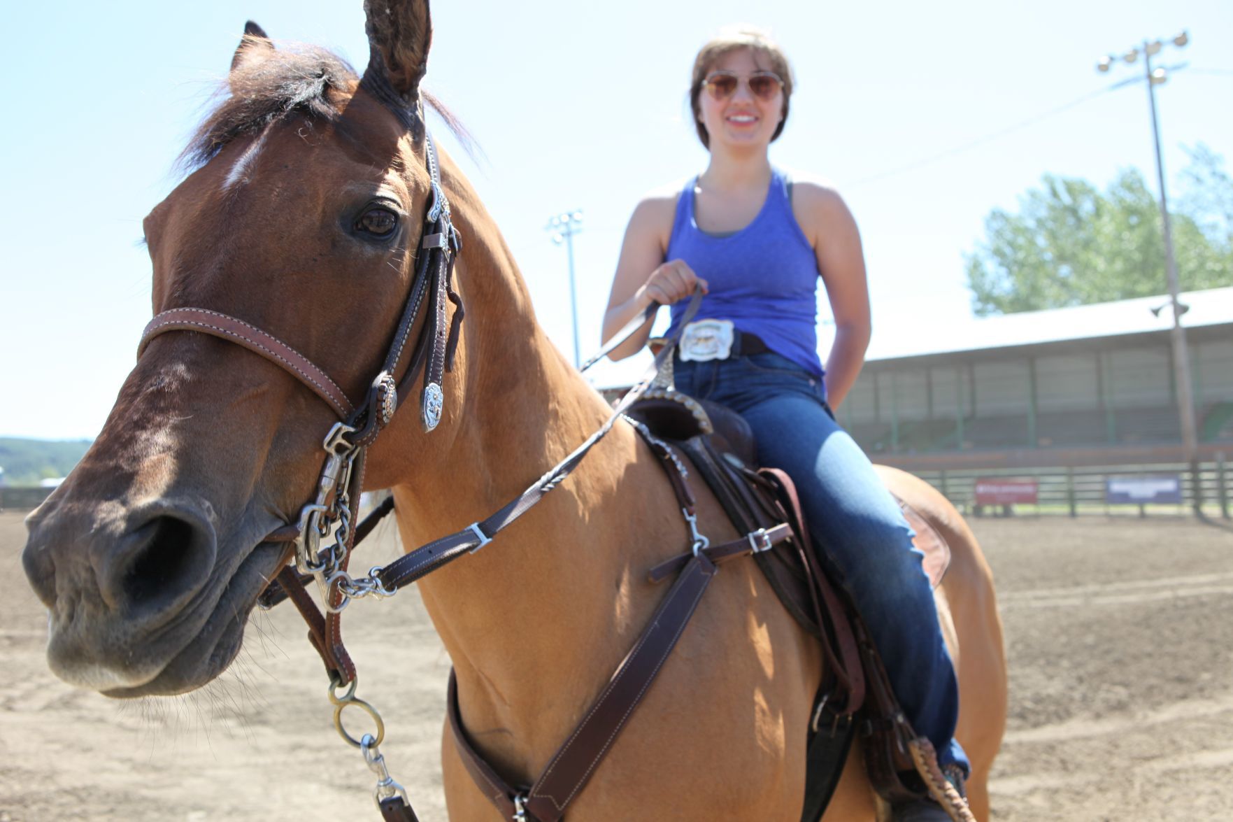 Clara Potter with horse